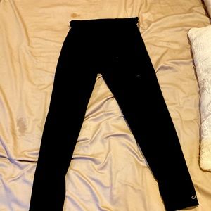 Black tiny athletic  leggings they are a size extra large in kids
